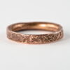 Rustic Gold Engagement Ring for Women in 9k Rose Gold - Really unique wedding band or engagement ring for women in rustic style 4mm wide.